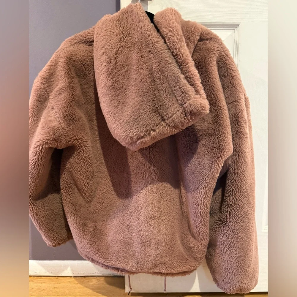 Lucky Brand faux fur hooded zip jacket - Picture 4 of 4